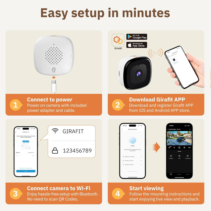 3MP 2K Window Camera,2.4Ghz&5Ghz Wifi Indoor Cameras for Home Security 2 Pack wi gallery