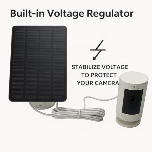 Solar Panel for Ring Camera, 3W Solar Panel Charger Compatible with Ring gallery