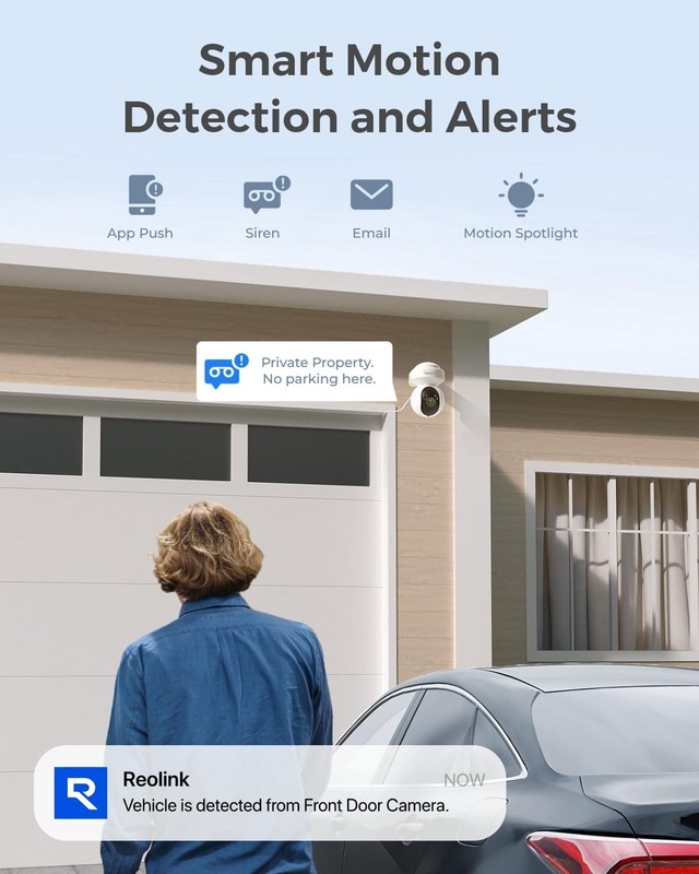 Outdoor Security Camera System, 5MP PTZ WiFi Cameras with Auto Tracking, Plug... gallery
