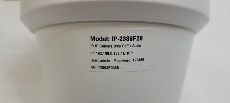 IR IP Turret Security Camera 8MP POE w/ Audio IP-2386F28 NEW IN BOX gallery