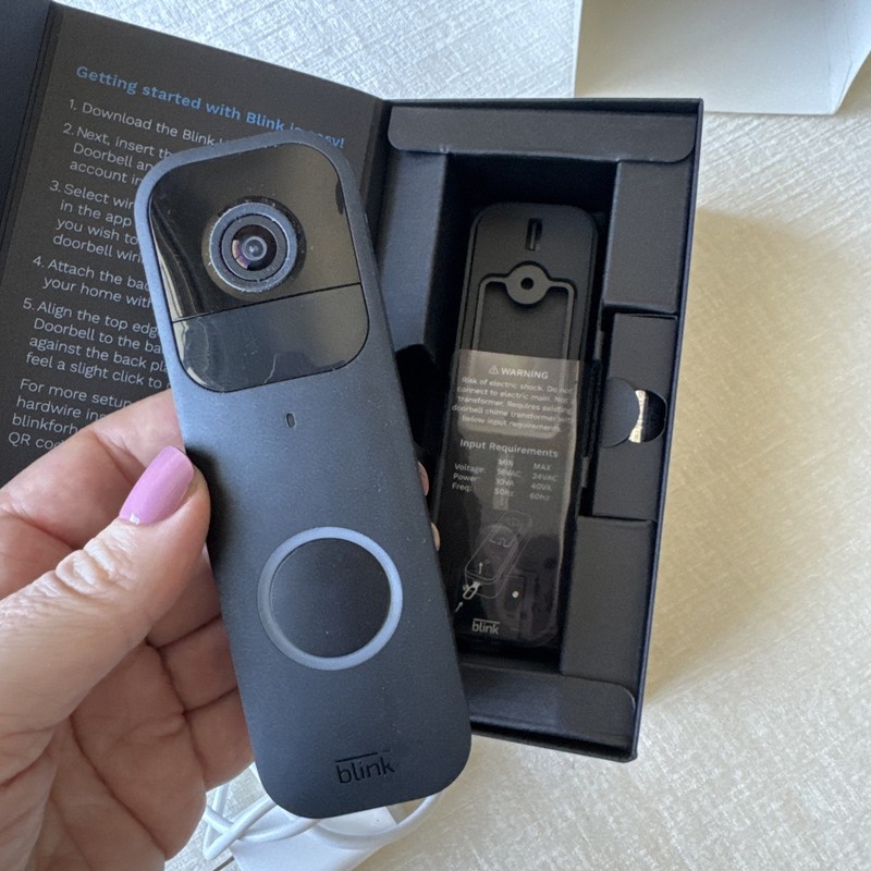 Blink Video Doorbell Camera Wi-Fi Smart Security System, Black And Sync Module gallery