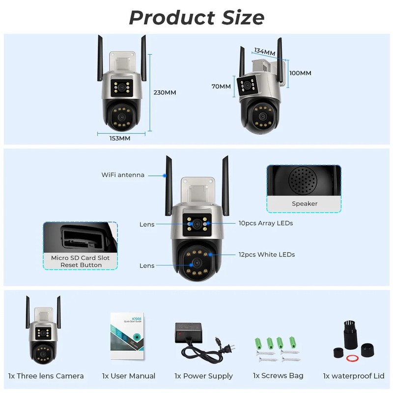 8MP 4K Wifi Camera Security Waterproof Security Video CCTV Surveillance Camera gallery
