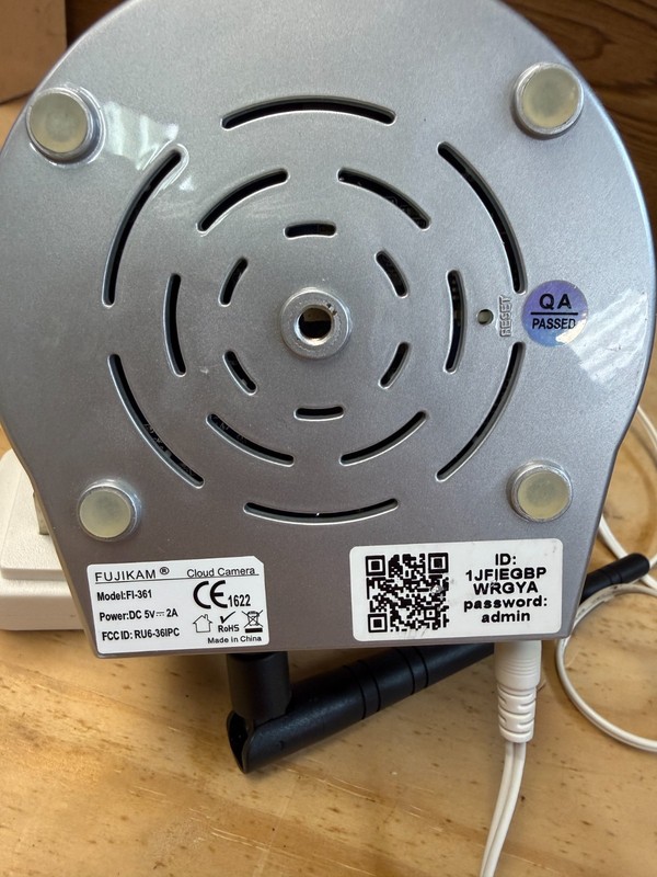 Fujikam FI-361 Wireless WIFI Cloud Camera -Non Working-Sold for Parts gallery