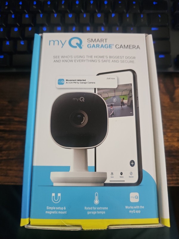 MyQ Smart Garage Security Camera HD 1080p Video with Night