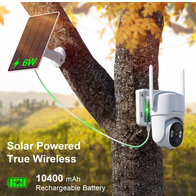 4G LTE Solar Security Camera No WiFi Needed Outdoor Wireless 2K 360 View gallery