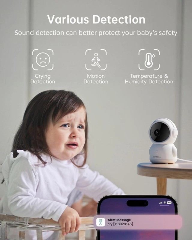 Security Camera Indoor, Baby Monitor with Camera and Audio | Pet/Dog/Cat Came... gallery
