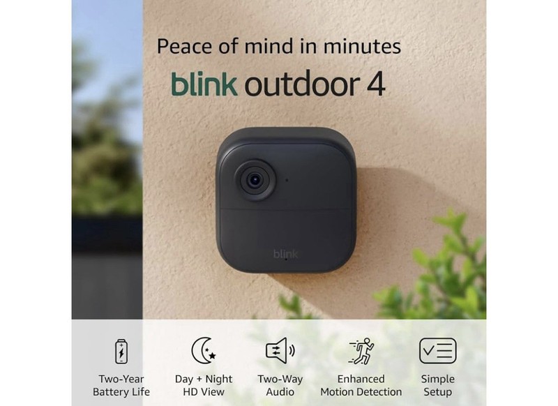 Blink Outdoor 4: Wireless Smart Security Camera, Two-Year Battery Life, 1080p HD gallery