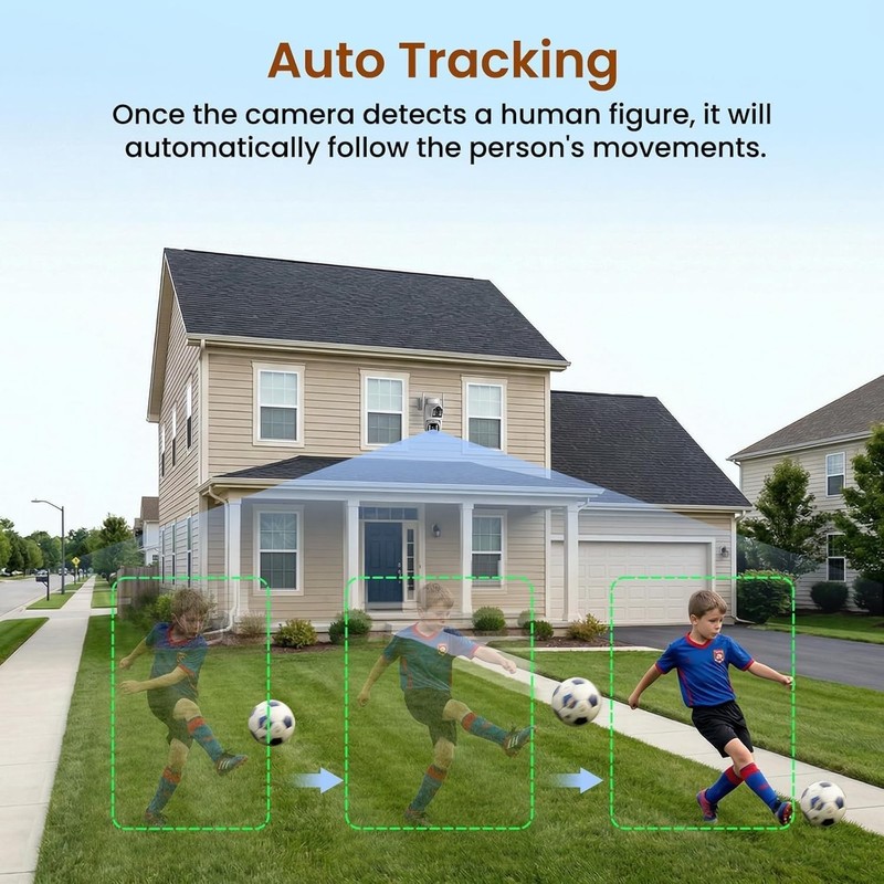 Camera Monitor 4MP Home Security System Wireless Outdoor Solar Battery 2way Talk gallery