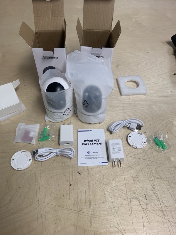 Set of 2 Indoor Camera 5G&2.4G WiFi Cameras Home Security Instant 911 Alert Used gallery