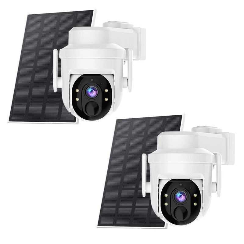 2/4 PacK Solar Camera Wireless Solar Security Camera System 4MP WiFi iP Camera