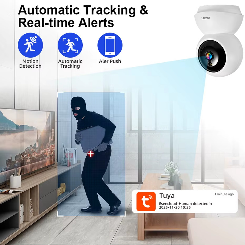 4K 8MP IP Camera Tuya Smart Home Indoor WiFi Wireless Surveillance Camera Automa gallery
