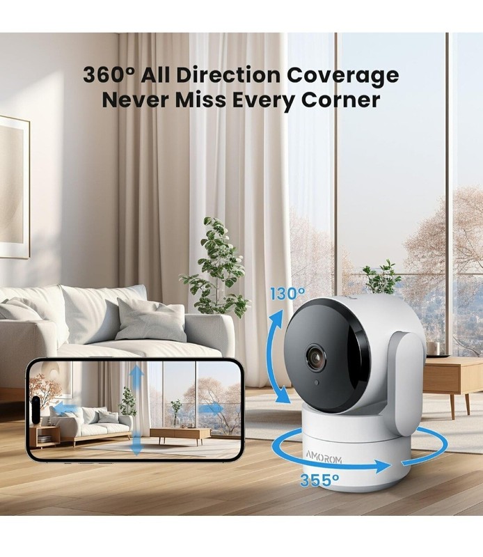 Pet Camera 360° Home Security Cameras Pan/Tilt Night Vision Motion Detect 2.4GHz gallery