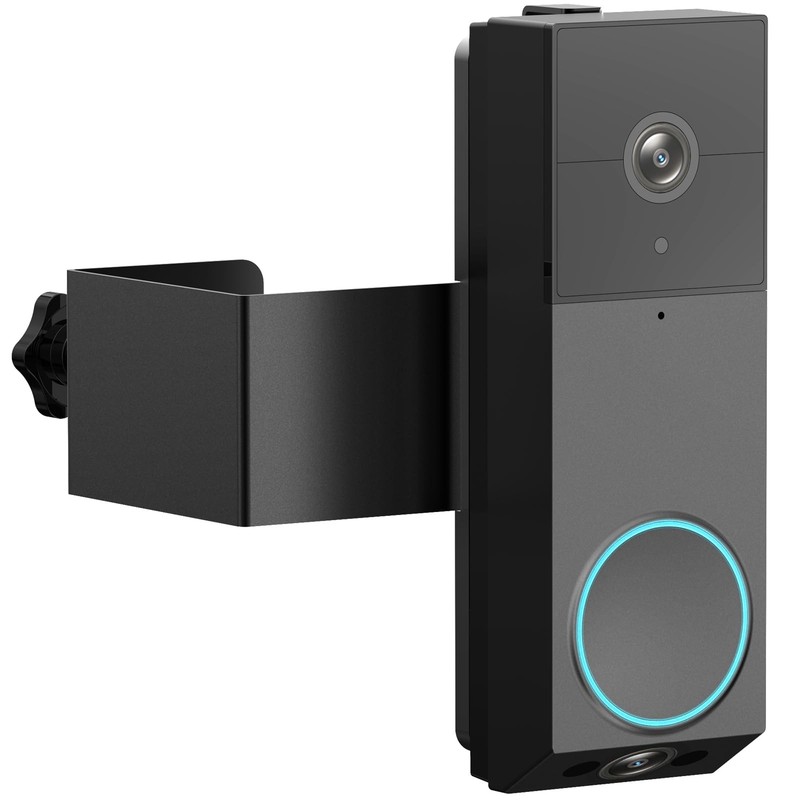 Anti-Theft Door Mount for Wyze Duo Cam Doorbell Only, No-Drill Black