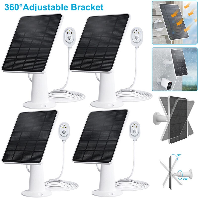 1-4Pcs Solar Panel Charger for Arlo Ultra/Ultra2/Pro 3/Pro 4 Security Camera