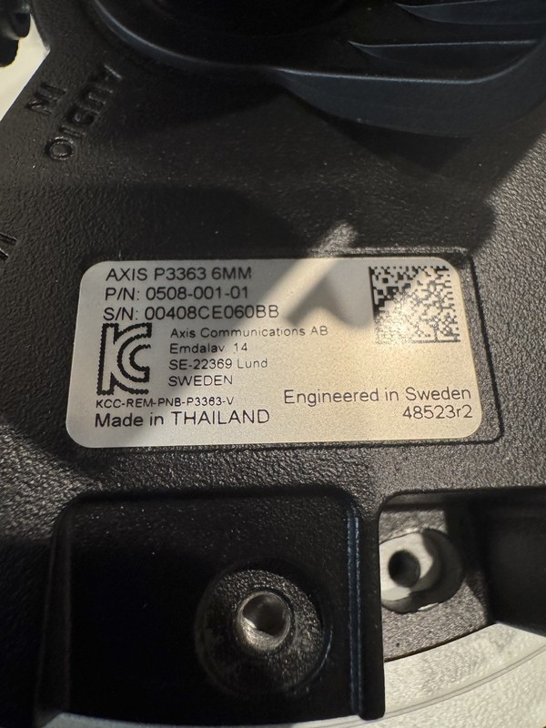 AXIS P3363-V 6mm Network Security Cam PoE SD/SDHC used tested good ONVIF gallery