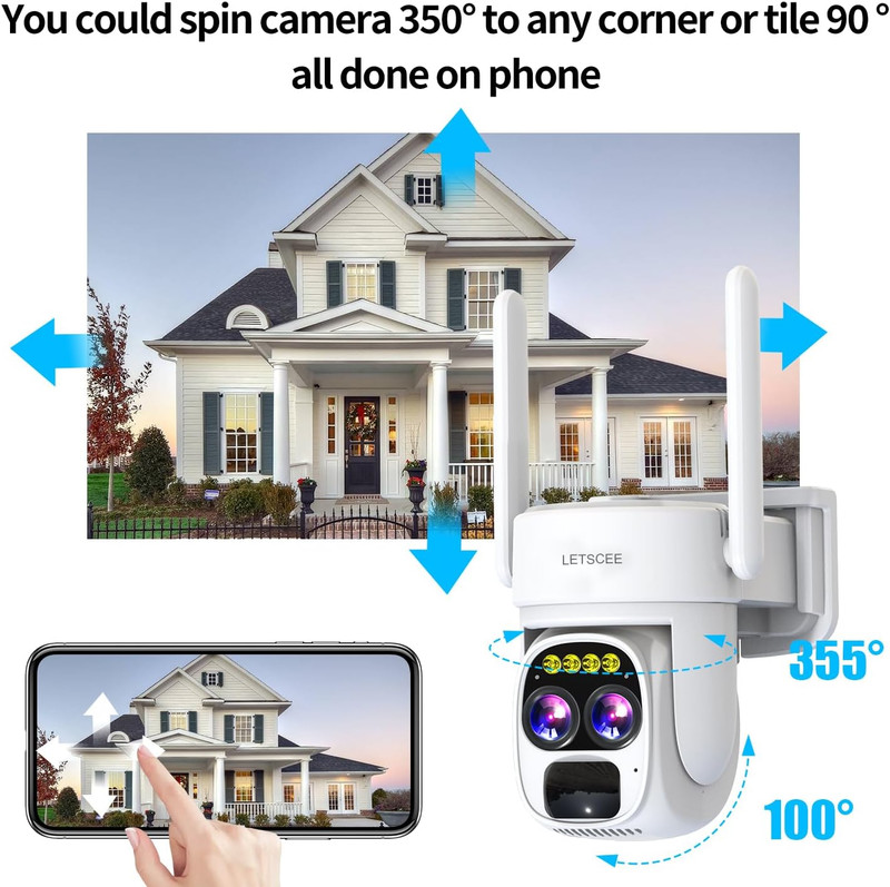 Security Cameras Wirelss Outdoor for Home Security, Alexa Cameras Solar Power,36 gallery