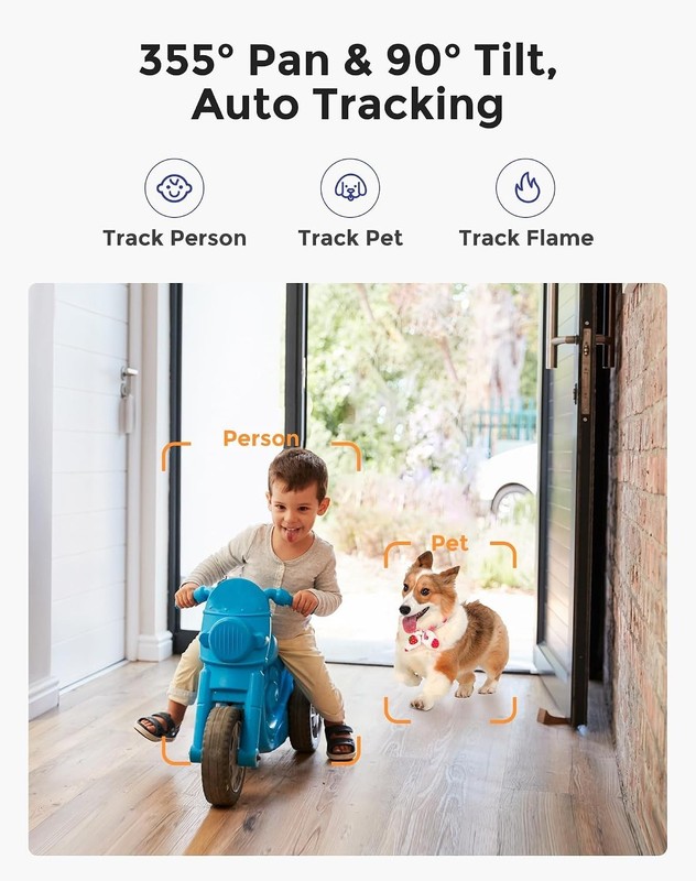 3K 5MP Indoor Pan/Tilt Security Camera with Auto-Focus,Ideal for Baby Monitor... gallery