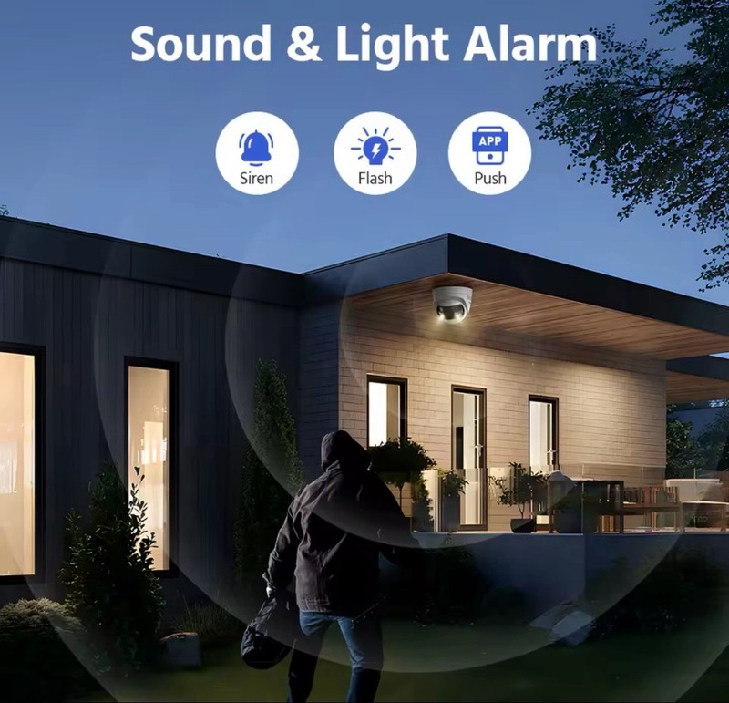 4K IP Camera System 2Cam NVR Kit 180° WiFi CCTV Audio Night Vision gallery