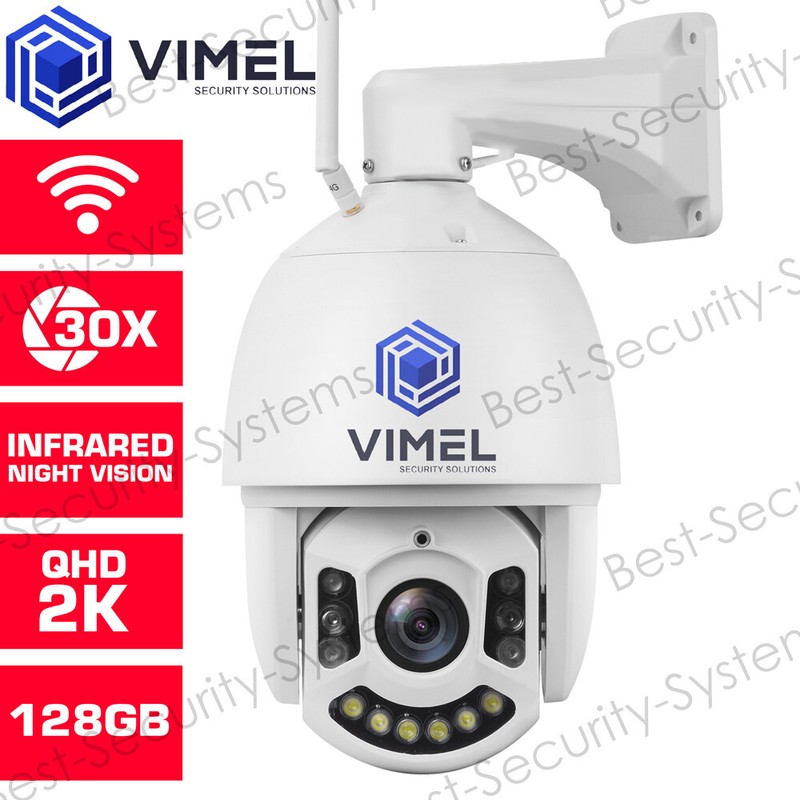 4G Professional Home WIFI 128GB Security Flood Light PTZ Camera 30X Optical Zoom