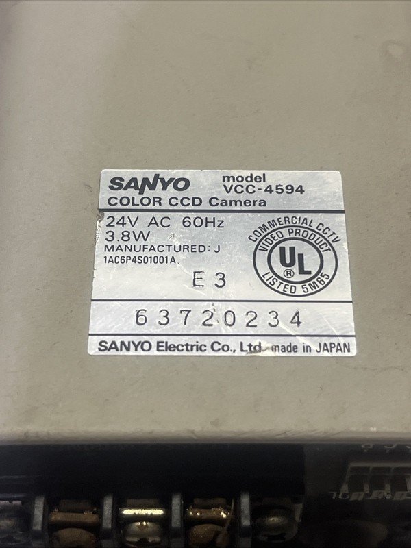 Vintage Sanyo VCC-4594 3.8W Day/Night Digital Surveillance Security Camera gallery