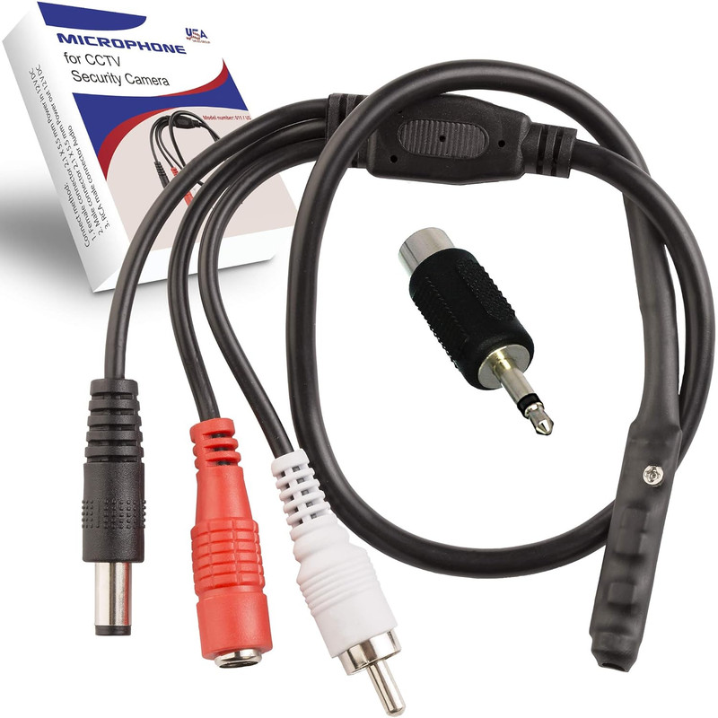 Outdoor CCTV Microphone for Security Camera - RCA Audio Surveillance Mic (1 Pack gallery