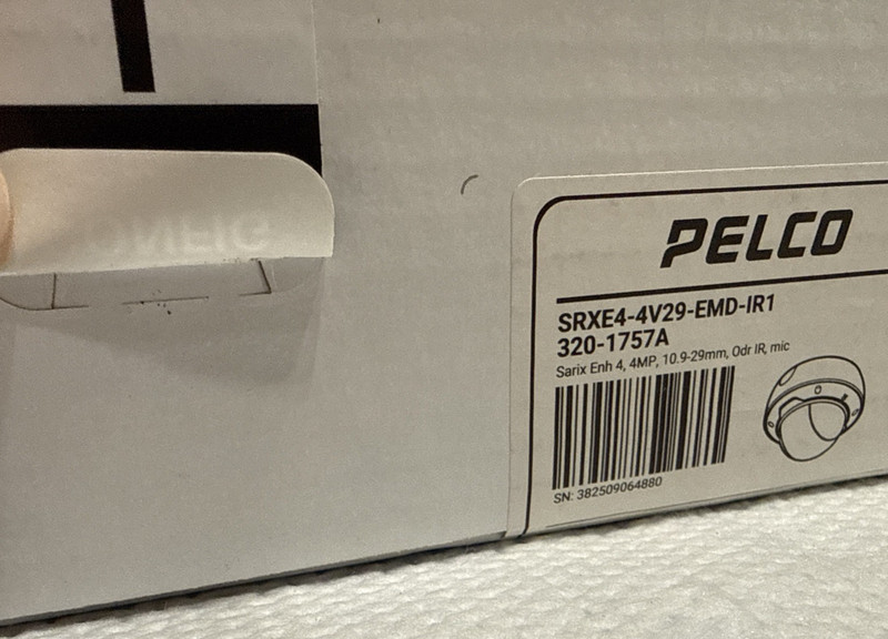 Pelco SRXE4-4V29-EMD-IR1 4 Megapixel Outdoor IR Dome Camera with 10.9-29mm NIB gallery