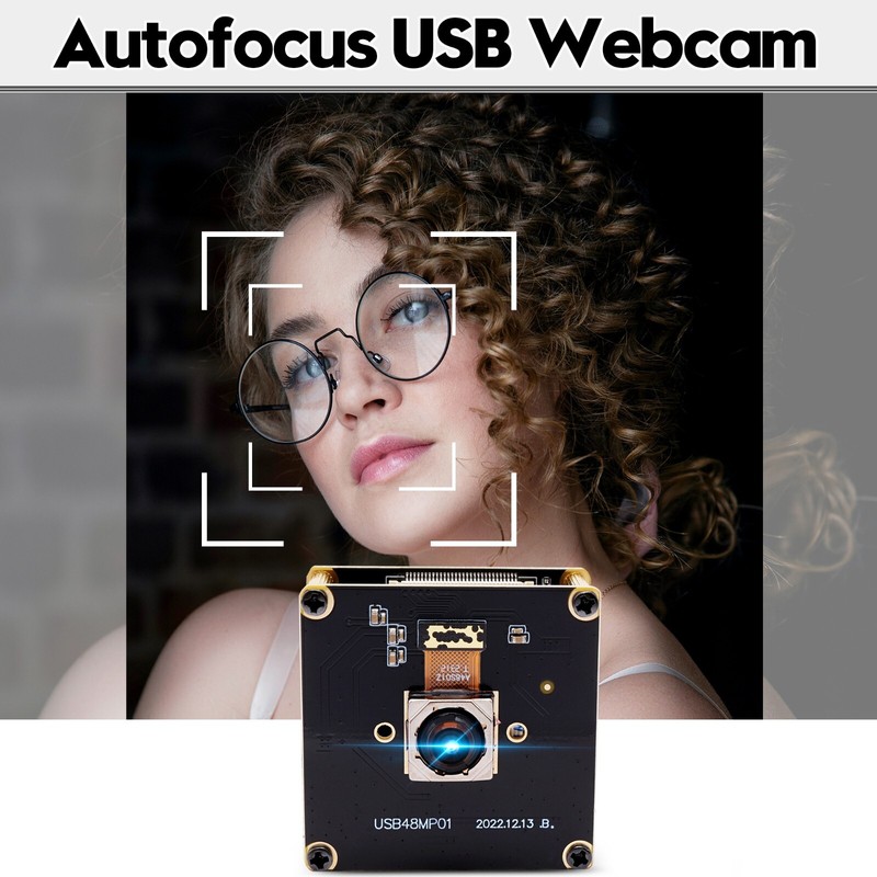 48MP Webcam USB Autofocus 8000X6000P UHD 70 Degree No Distortion Camera Module gallery