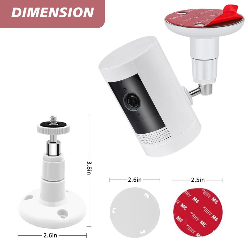 Wall Mount Kit, 360° Rotation & 90° Tilt, VHB Adhesive, Compatible with Arlo gallery