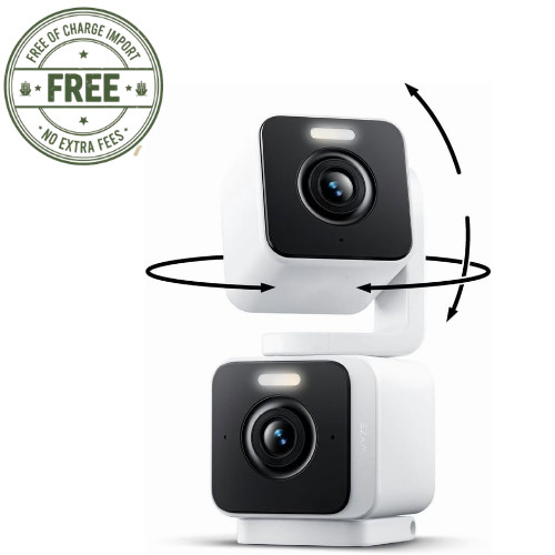 Wyze Duo Cam Pan Indoor/Outdoor Smart Security Camera 2K IP65 360° Pan/Tilt