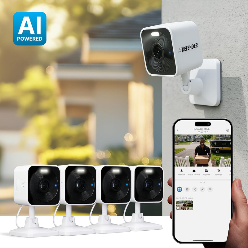 GO 2K AI Powered Wifi Indoor/Outdoor Home, Business, Pet, Baby Security Camera, gallery