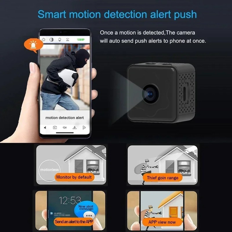 2026 NEW X9 Mini Camera HD Wireless WiFi Remote Monitor, Night Vision, No Fees gallery