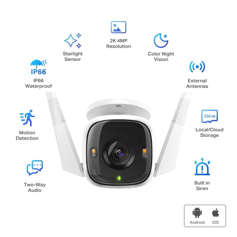 2K+ Outdoor Wired Security Camera - Motion Detection, Night Vision, 24/7 Recordi gallery