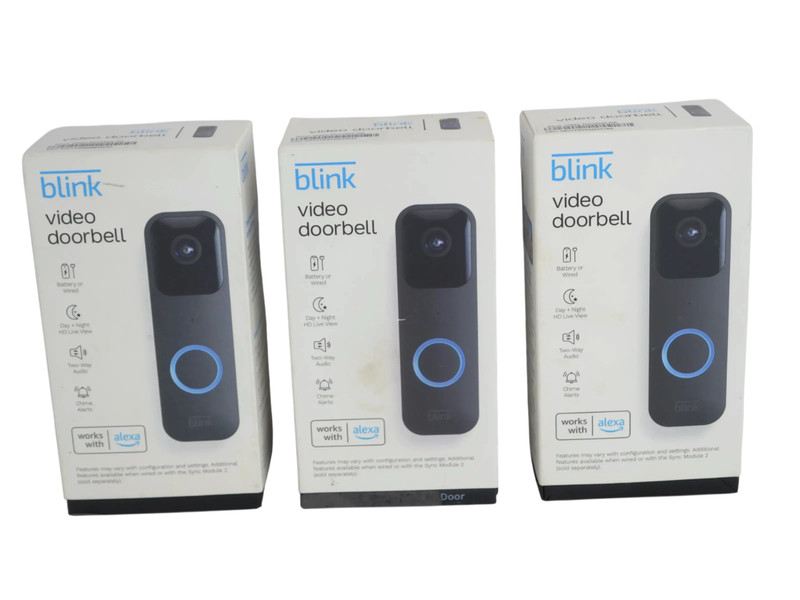 Lot of 3 Blink Video Doorbell Works With Alexa - Free Shipping