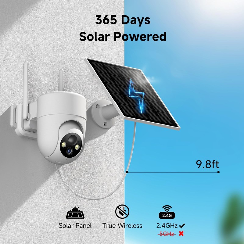 2K Solar Security Cameras Wireless Outdoor, 2PCS Outdoor Camera Wireless with... gallery