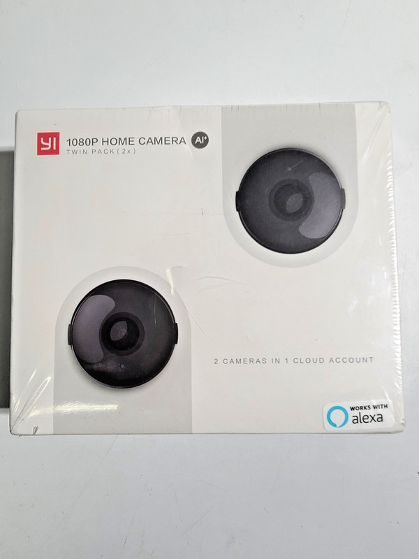 YI 1080p Home Camera 2-Pack AI Detection Smart Indoor Security Wi-Fi Cameras New