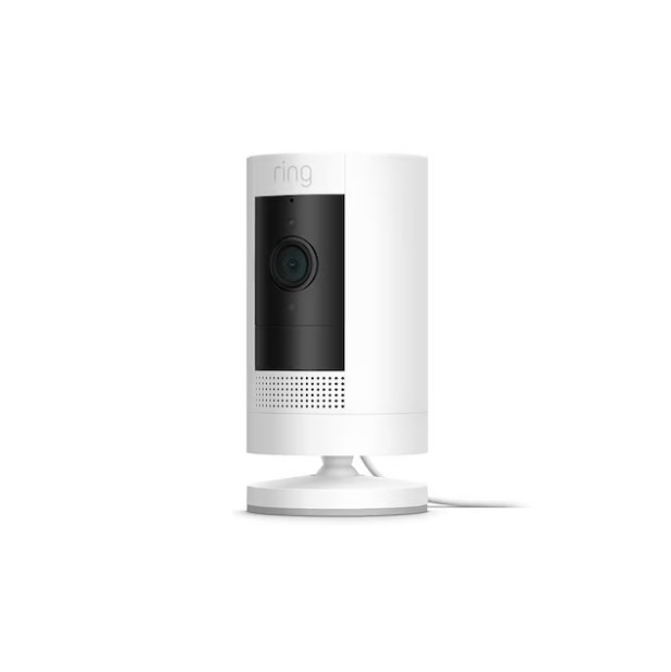 Ring Stick Up Cam Plug-In Security Camera Indoor/Outdoor 1080p White New B0C5QRY