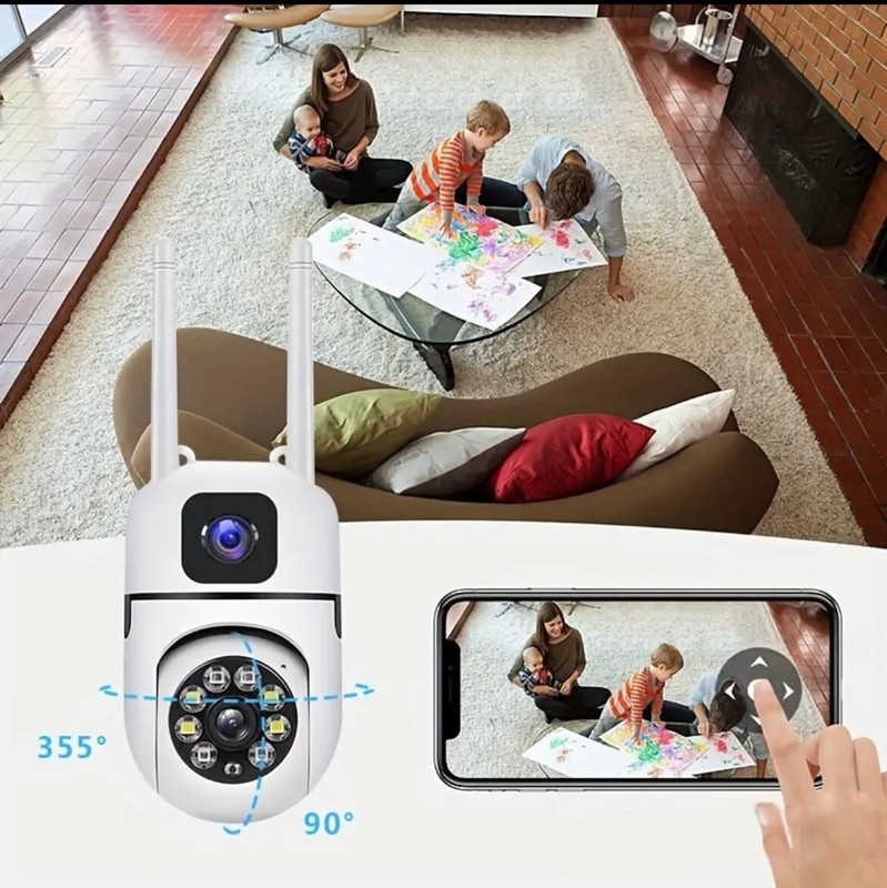 Wireless Home Security Camera Dual lens 4K/360°/2.4/5G WiFi Smart Cam gallery