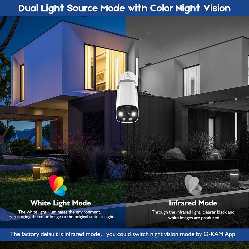 2K Camara Solar Inalambrica De Seguridad Wifi IP66 Para Casas Exterior Con Audio gallery