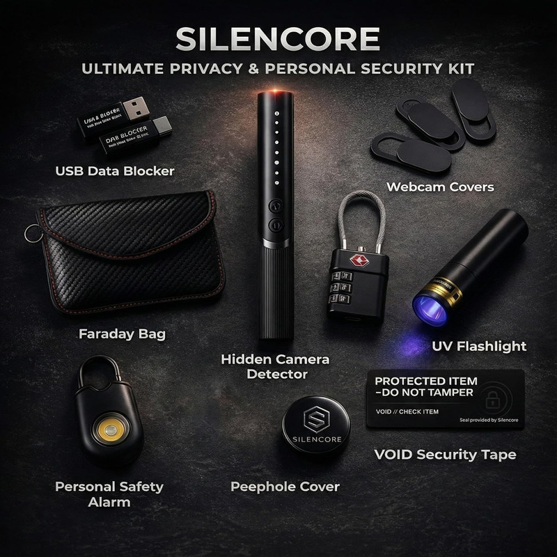 Travel Privacy Protection Kit: Hidden Camera & GPS Tracker Detector Set gallery