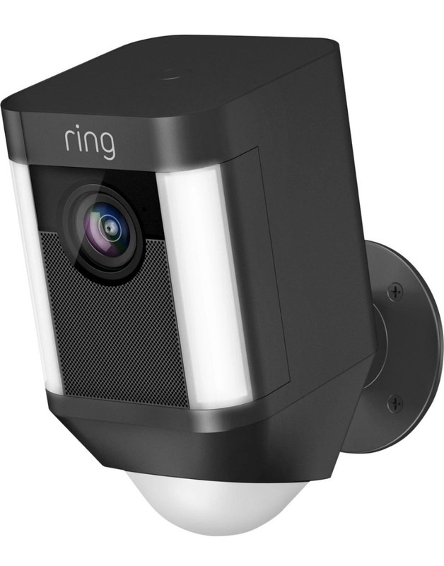 Ring Spotlight Cam Outdoor Battery Powered Security Camera – Black
