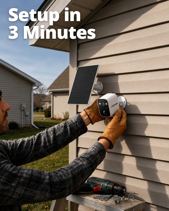 AI 4K Solar Powered Everwatch Battery Wireless Security Camera, AI Detection,... gallery