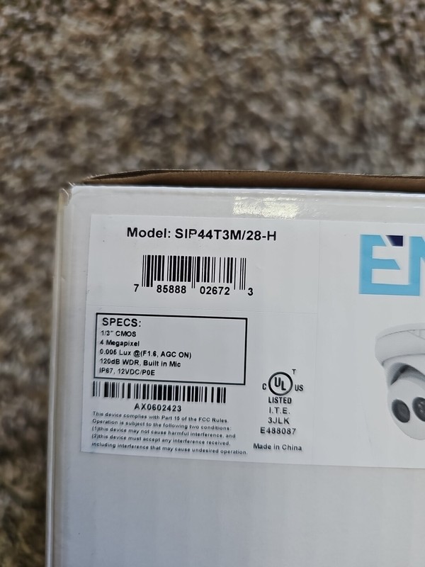 Ens Network Turret Camera Sip44t3m/28-h gallery