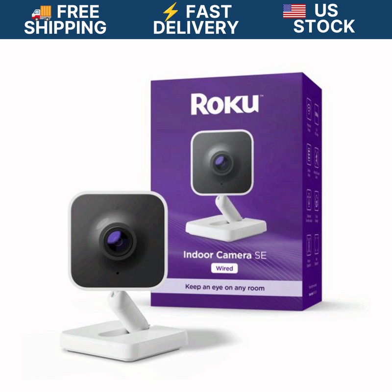 Roku Indoor Camera SE 1080p WiFi 6 Home Security Camera 1 Pack
