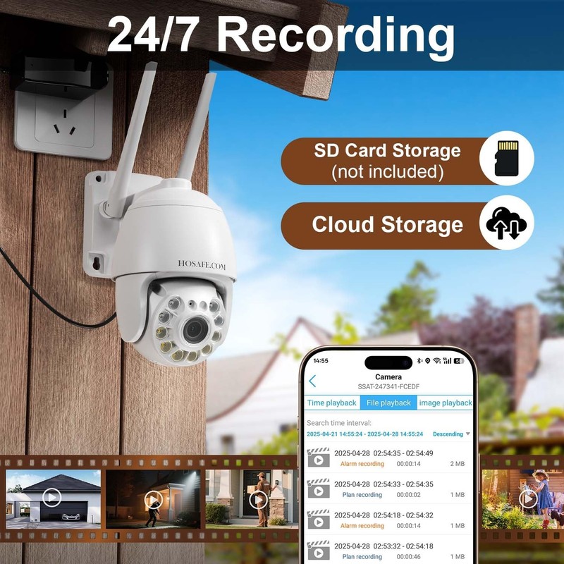 Plug-in Cameras for Home Security 4MP HD, Hosafe WiFi Security Cameras Wirele... gallery