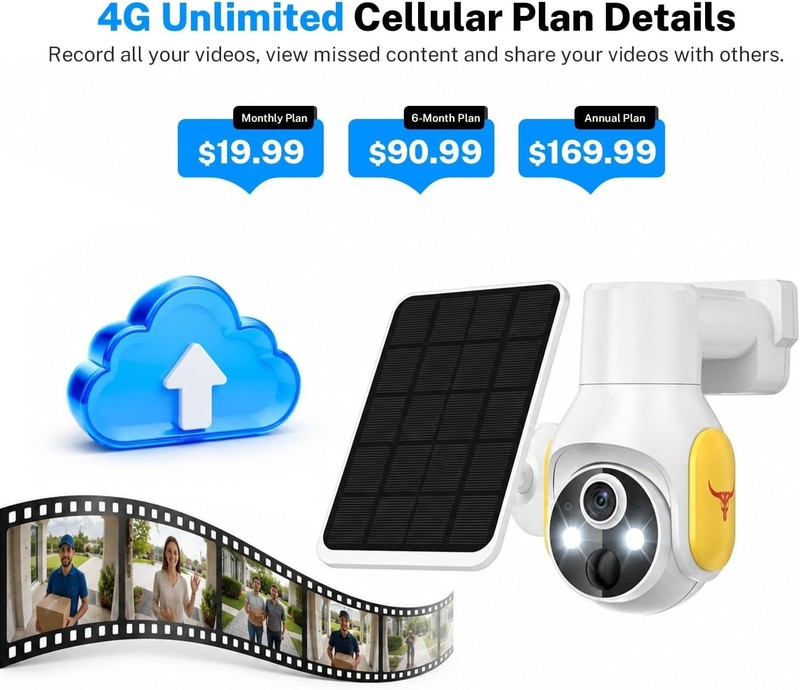 Camara De Seguridad Solar 360 Para Casa Exterior 2.4G WiFi Con Audio y Micrófono gallery