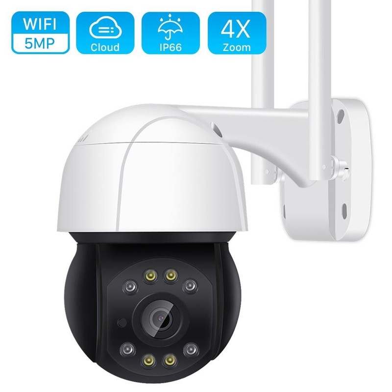 5MP Security IP Camera WIFI 1080P HD Outdoor PTZ Speed Dome Surveillance Camera