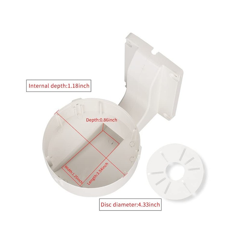 Security Camera Mount Bracket, ABS Indoor Outdoor Wall Mount L-Type Bracket f... gallery
