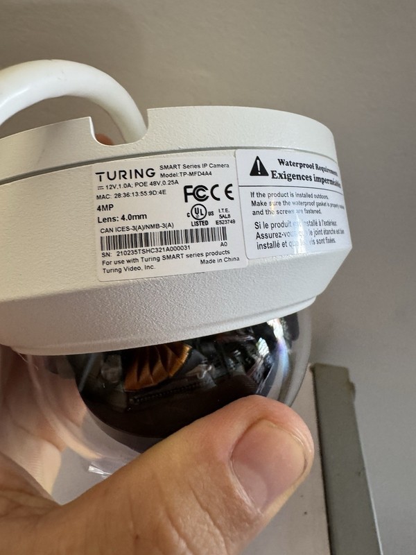 Turing TP-MFD4A4 SMART 4MP Dome IP Camera PoE NDAA Open Box. Quality 2 gallery