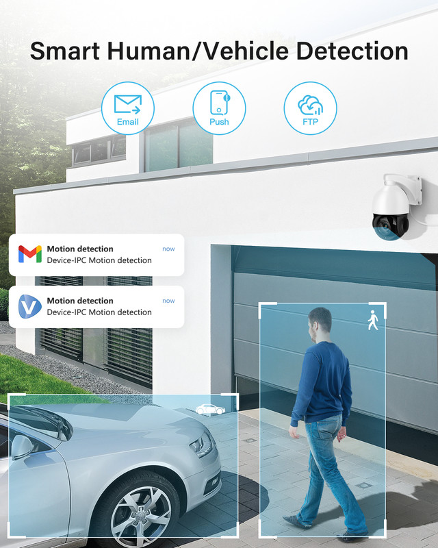 4K 8MP PoE IP Camera Weatherproof IP/Network PTZ Security Camera Night Vision gallery