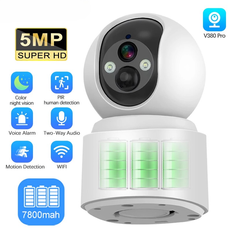 5MP WiFi Camera Baby Monitoring PTZ HD Human Detection Camera Home Secuiry Video